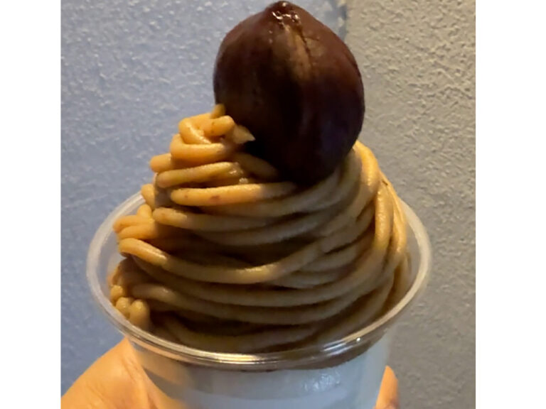 ヨルドットの季節限定モンブランソフト