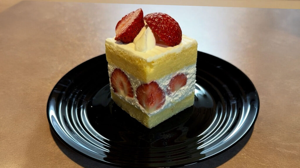 八幡のケーキ店ミュゲのショートケーキ